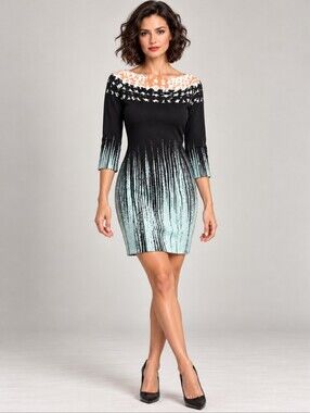 Diane Von Furstenberg Lux Silk Abstract Print Dress